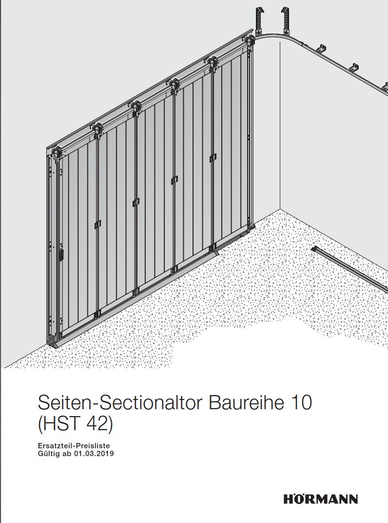 Hörmann Ersatzteile und Zubehör für die Seiten-Sektionaltor 10 (HST 42)