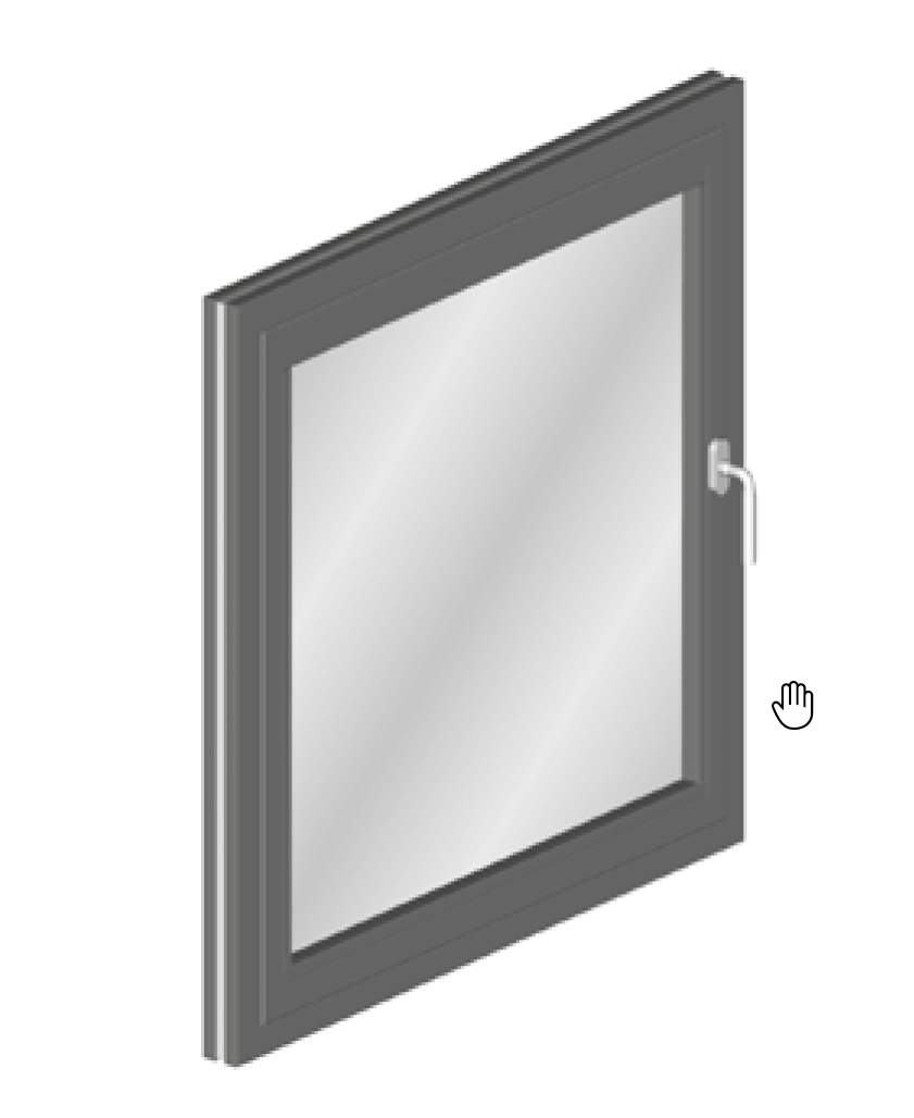 Jansen Janisol Arte 66 Ersatzteile für den verdeckt liegender Stulp-Beschlag (Standflügel)