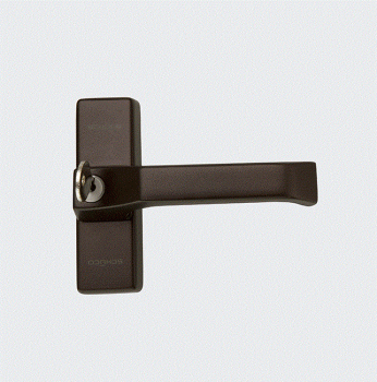 Schüco Fenstergriff | Handhebel | Getriebegriff, 214256,214256, abschließbar, Bronze