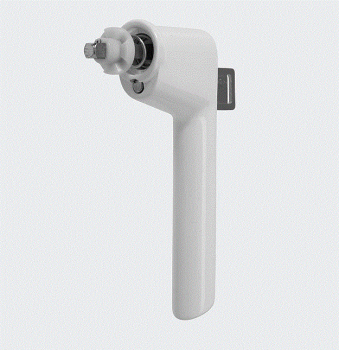 Schüco Fenstergriff abschließbar RAL 9010 Reinweiß, 247035