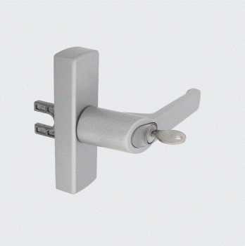 Schüco Fenstergriff 214789 Getriebegriff 100 abschließbar silber