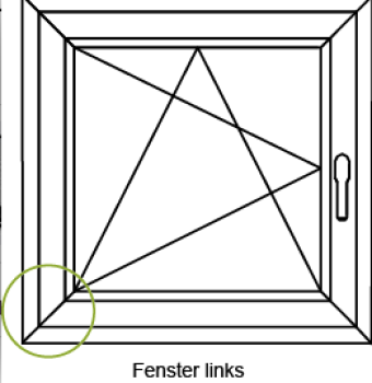 Schüco Ecklager aufliegend Schwarz Links - Schüco Systembeschlag / Profilsystem Schüco Corona AS 60,  25473800