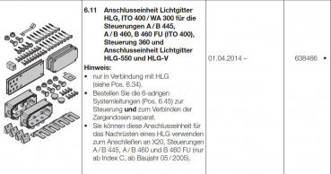 Hörmann Anschlusseinheit Lichtgitter HLG, ITO 400 / WA 300 für die Steuerungen, 638466