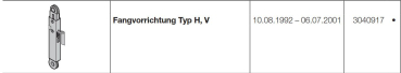 Hörmann Allgemeines Zubehör für die Industrietore der Baureihe 30-40-50 Fangvorrichtung Typ H-V, 3040917