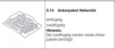 Hörmann Ankerpaket Nebentür 2 Flüglig, 1325206