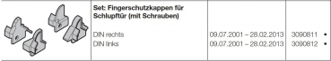 Hörmann Fingerschutzkappen Set für Schlupftür mit Schrauben DIN links für die Industrie-Baureihe 40, 3090812