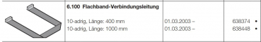 Hörmann Flachband-Verbindungsleitung 10-adrig Länge 400 mm, 638374