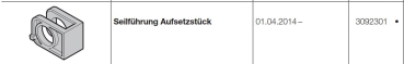Hörmann Seilführung Aufsetzstück für Industrietore der Baureihe 50, 3092301