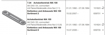 Hörmann Kettenbox und Anbausatz WA 100  Sortiment 2, 151623, 639701