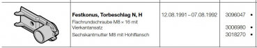 Hörmann Festkonus, Torbeschlag N, H aus Aluminium Druckguss für die Baureihe 20, 30, 3039065, 3096047, 3027368, 3039056