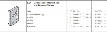 Hörmann Gehäusedeckel mit Folie und Display-Platine Steuerung 435 R, 639212