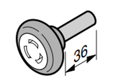 Hörmann Laufrolle mit 50 mm Achse für Baureihe 40, EcoStar, RenoMatic, 3040311, light