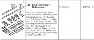Hörmann Set: Doppel-S-Kurve, ES-Beschlag, Seiten-Sektionaltor, 4017041