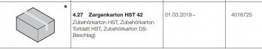 Hörmann Zargenkarton HST42, Seiten-Sektionaltore, 4016725