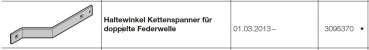 Hörmann Haltewinkel Kettenspanner für  doppelte Federwelle  für die Industrietorbaureihe 30-40-50, 3095370