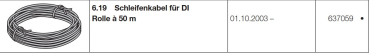 Hörmann Schleifenkabel für DI Rolle à 50 m, 637059