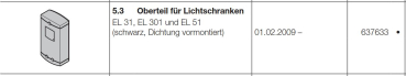 Hörmann Oberteil für Lichtschranken EL 31-EL 301 und EL 51, 637633