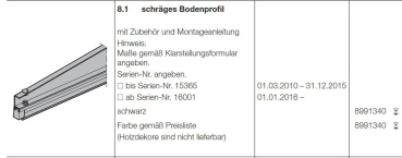 Hörmann schräges Bodenprofil RollMatic Außen- und Innen-Rolltor, 8991340