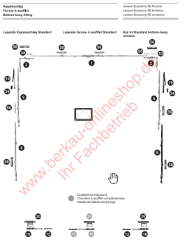 Jansen-Economy 50 Fenster, Anschlagplatte, 599.400, für den Kippbeschlag