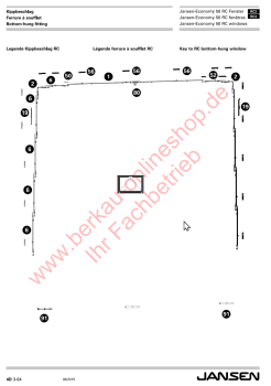 Jansen-Economy 50 Fenster, RC2, RC3 Mittenverriegelung, 599.415, für den Kippbeschlag