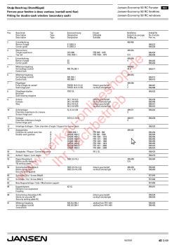 Jansen-Economy 50 RC Fenster, Stulp-Beschlag (Standflügel) RC2, Mittenverriegelung, Artikel Nummer 599.493