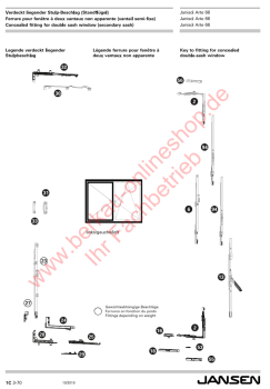 JansenJanisol Arte 66,Verdeckt liegender Stulp-Beschlag (Standflügel), Zwangsverriegelung, Artikel Nummer 599.608