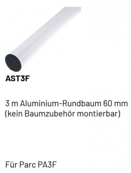 Marantec ASTL4 4m Aluminium-Schranken-Rundbaum 60 mm, 178416