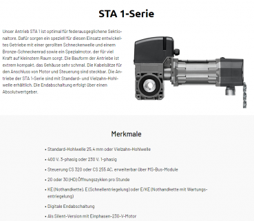 Marantec Getriebemotoren, Ersatzantrieb, STA 1-10-24 E/KE, 400V/3PH, 121314