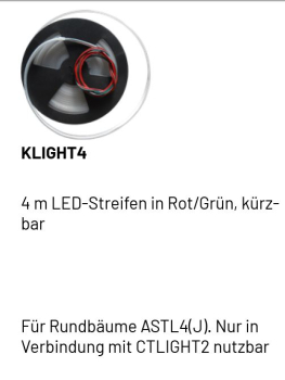 Marantec KLIGHT4, 4 m LED-Streifen in Rot/Grün, 178424 kürzbar