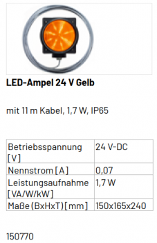 Marantec LED-Ampel 24V Gelb, 150770