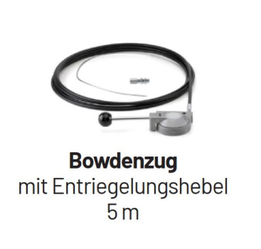 Marantec / MFZOvitor Federrückstellung STA-FDO Bowdenzug mit Entriegelungshebel 5 m, 146540