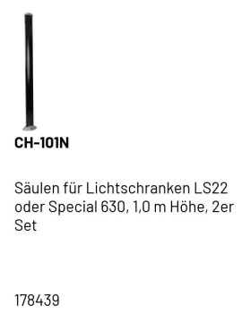 Marantec Säule für Lichtschranken CH-101N, LS22 oder Special 630, 178439