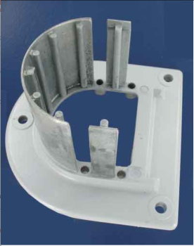 Marantec Säulenfuß für Standsäule, Schlüsselschaltersäule, RAL 9006, Artikel Nr. 95579