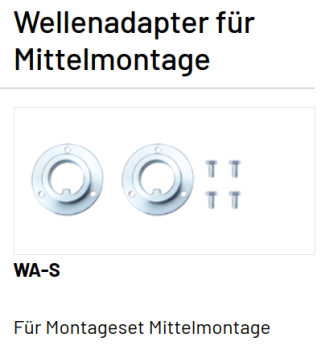 Marantec Wellenadapter, WA-S 35P, 189536, für Montageset Mittelmontage