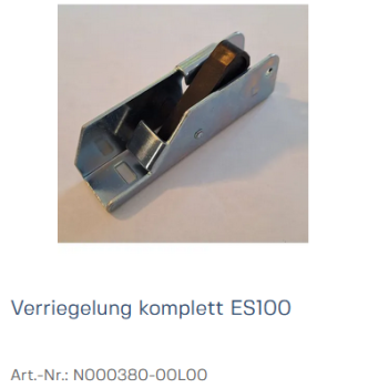 Normstahl Verriegelung links komplett ES100 für Deckensektionaltor  ES 100, N000380-00L00