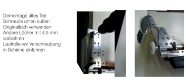 Normstahl Haltebock unten für außen laufendes Seil-SET, 437, Normstahl Rollenhalter für Haltebock DST 9/ALU-DST, A371510, A371500, A330170437