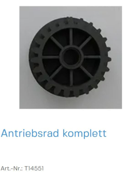 Normstahl Antriebsrad komplett für Ultra und Ultra Excellent Antriebe, T14551