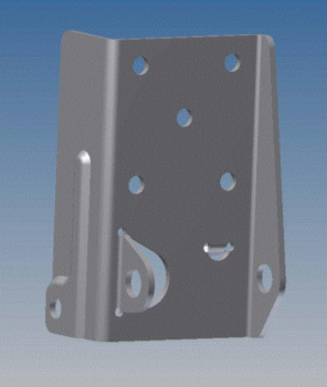 Normstahl Bodenkonsole Links, verzinkt für Deckensektionaltor Secura mit Niedrigsturzumlenkung​, 422CMEL