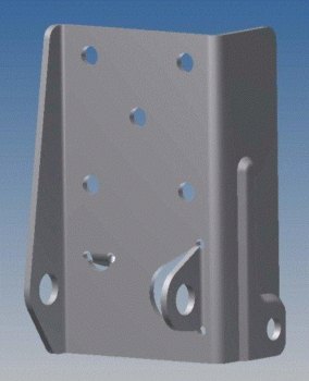 Normstahl Bodenkonsole rechts, verzinkt für Deckensektionaltor Secura mit Niedrigsturzumlenkung​, 422CMER