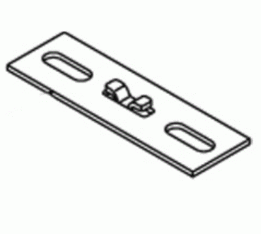 Normstahl Ersatzteil Bodenlaufschienenanker rostfrei, Edelstahl Abmessungen: 130x40 mm, für Seitensektionaltor SSD kleiner 07.1997, A372590
