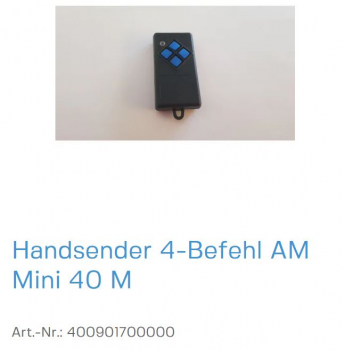 Normstahl Handsender 4-Befehl AM Mini 40 M, 400901700000