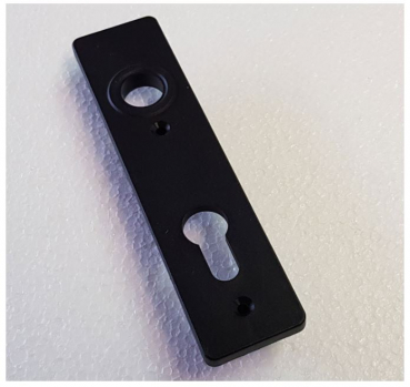 Normstahl Türschild PVC schwarz innen für Uni-Tür, N001043-00-09