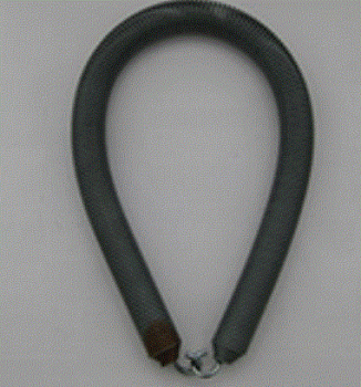 Normstahl Zugfeder für DUO-Tor mit Holzbelag Länge 650 mm Farbmarkierung rot grün, H330817