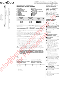Schüco ADS Antipanik-E-Öffner, Schließplatte, Triebriegel, Elektrische Türöffner, Schließplatten, Elektrische Türöffner, Schließplatten, Treibriegelschlösser, Schließplatten, Schließleisten, Falleneinlaufteile, Zubehör, PDFs
