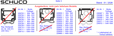 Schüco Automatischen Türabdichtung (ab 05.2011), Artikel Nummer 266785