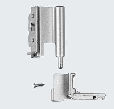 Schüco Ecklager 130 kg, rechts, 275564, 219846, Naturton/Silberfarbig für Aluminiumfenster