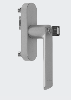 Schüco Fenstergriff (Getriebegriff), abschließbar, Silber Look, 269595