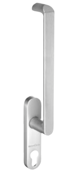 Schüco Handkurbel einseitig, außen, Höhe 230 mm, mit Profilzylinderausnehmung, Farbe:CO, 269406