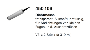 Schüco Jansen, Dichtmasse, Artikelnummer, 450.106, Zubehör