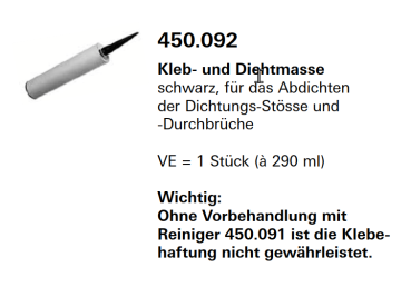 Schüco Jansen, Kleb- und Dichtmasse, Artikelnummer, 450.092, Zubehör